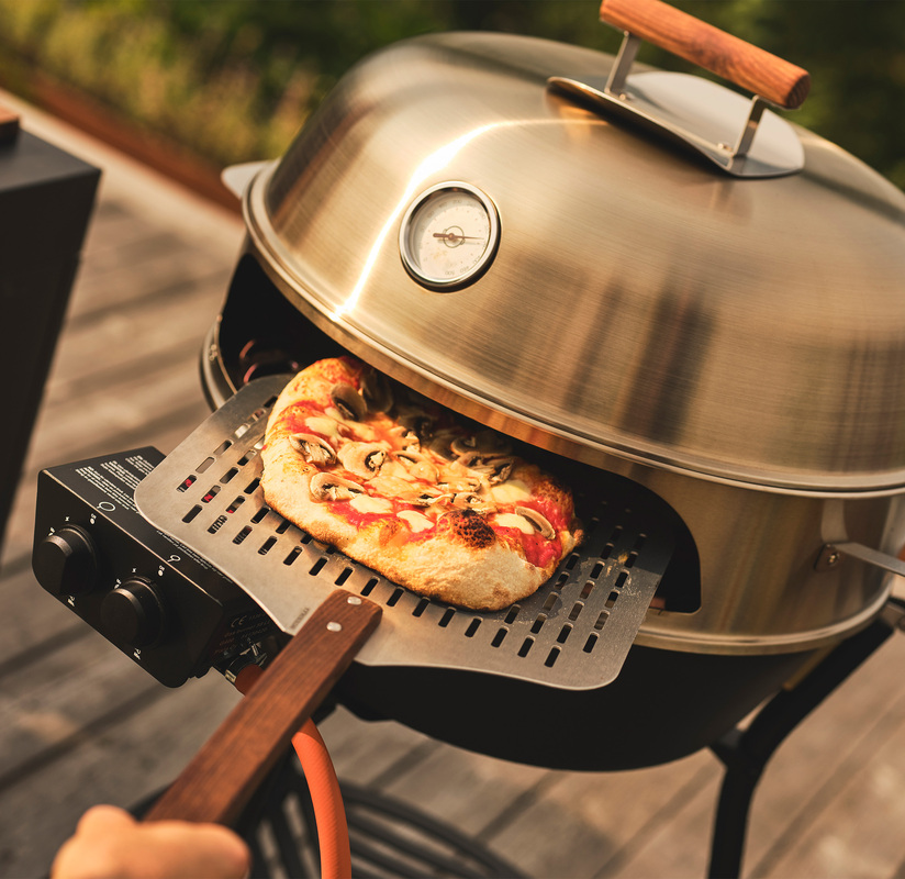 Rei'itetty pizzalapio Alumiini/saarni