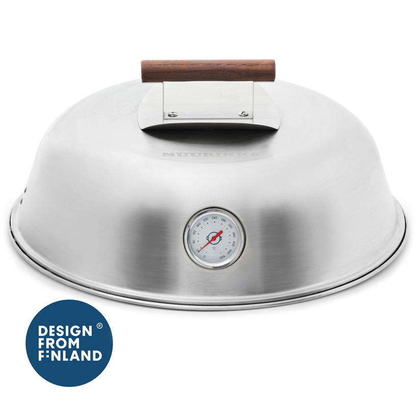 Lock med termometer Rostfritt 58 cm