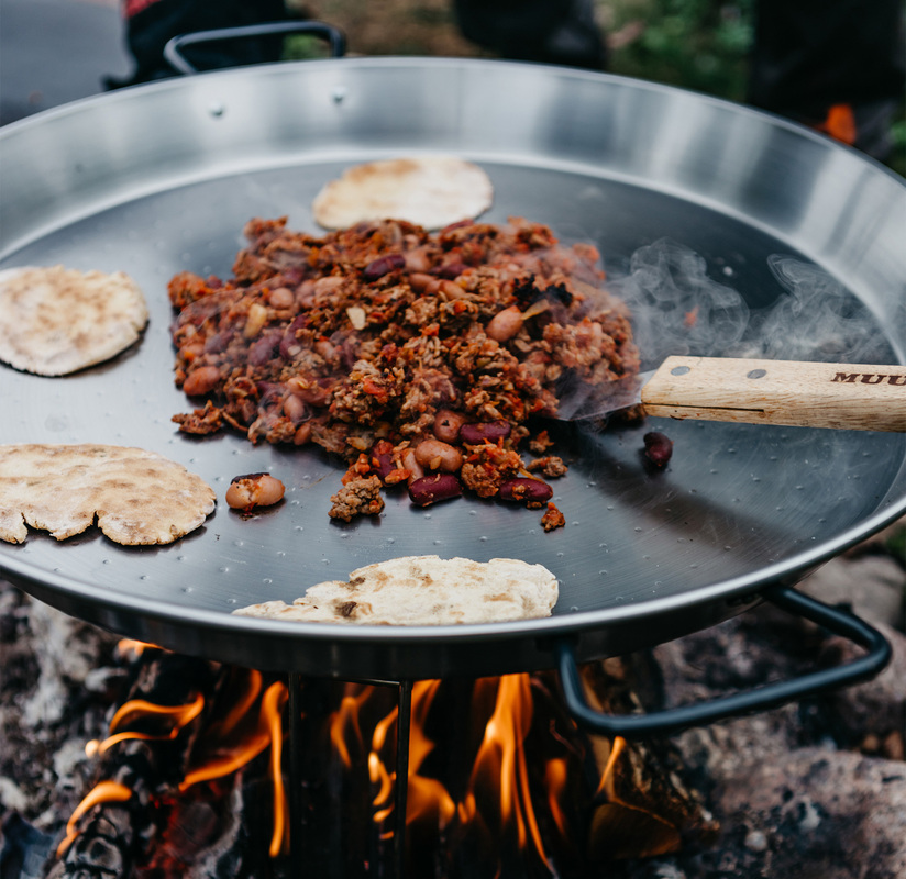 Paellapannu kylmävalssattu teräs 70 cm